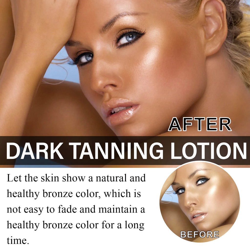 Bräunungsbeschleuniger-Lotion Sommerbronzer Strand-Solarium-Bräunung Verbessert ungleichmäßigen Hautton Lang anhaltende feuchtigkeitsspendende Bräunungscreme
