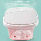 Faltbarer Fußbad-Massager mit Heizung, Vibration, 4 Rollen, Temperaturregelung, kabelloser Fernbedienung, Fuß-Spa zur Schmerzlinderung für den Heimgebrauch