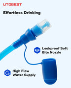 UTOBEST 1L/1.5L/2L/3L Trinkblase Wasserreservoir Trinkbeutel BPA-frei zum Laufen Radfahren Wandern