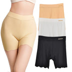 2er-Pack Nahtlose Sicherheits-Shorts Damen Eisseide Sommer Anti-Scheuer Unterwäsche Boxershorts Unterrock-Slip Übergröße Kurze Leggings 40-100kg