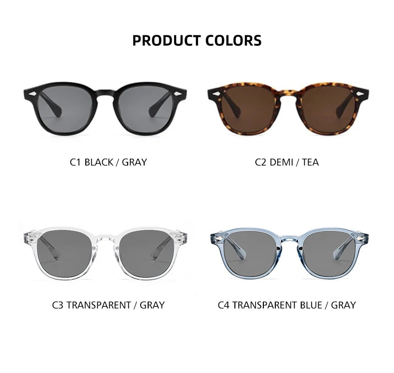 O-Q CLUB Retro Runde Herrensonnenbrille Damen Sonnenbrille Frau UV400 Lunette Zonnebril Dames Polarisierte Gläser Mann Brille Vintage