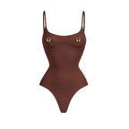 2026 2tlg. sexy Damen-Badeanzug, einteilig, weibliche Bademode, unifarben, Biquini, hoch geschnitten, Monokini, Push-Up-Badeanzüge, Strandmode