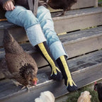 Lustige Verrückte Hühnerfuß-Socken Unisex - Neuartige Kniestrümpfe Witziges Geschenk