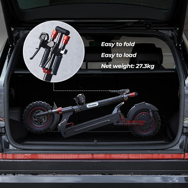 iScooter iX5S E-Scooter 48V15Ah Akku 1000W Motor EABS Bremssystem Elektroroller 11" Offroad-Reifen City E-Scooter für Erwachsene