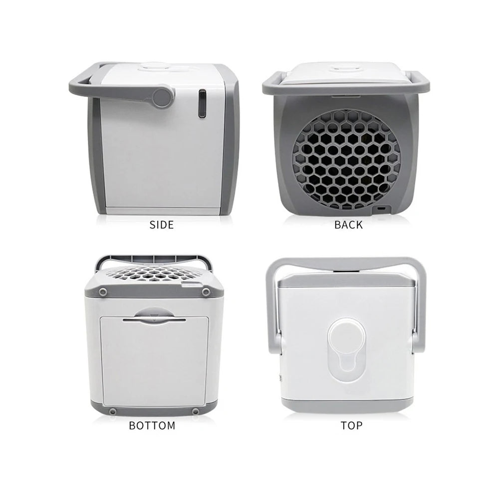 Tragbare Klimaanlage Persönlicher Luftkühler USB Persönlicher Desktop-Kühler Mini-Luftbefeuchter-Ventilator für den Schreibtisch