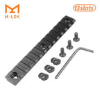 Jagd Taktische Picatinny Schiene 3-13 Slots 20mm Aluminium Schienenadapter Halterung für Keymod / M-LOK System Handschutz Zielfernrohr Montagebasis