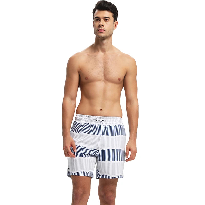 ESCATCH 2026 Neu eingetroffene Herren-Badeshorts mit Kompressionsfutter, 2-in-1-Druck, schnelltrocknend, Fitnessstudio, Sport, Herrenshorts mit Reißverschlusstaschen