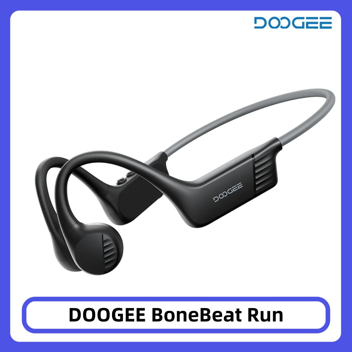 DOOGEE BoneBeat Run Knochenschall-Kopfhörer, kabellose Open-Ear-Sportkopfhörer, 10 Stunden Akkulaufzeit zum Laufen, Radfahren