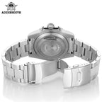 ADDIESDIVE Herren-Uhr klassisch mit Keramiklünette 200m wasserdicht Freizeit Quarz-Uhr BGW9 Blaue Leuchtzeiger Geschenk-Uhr MY-H3-2