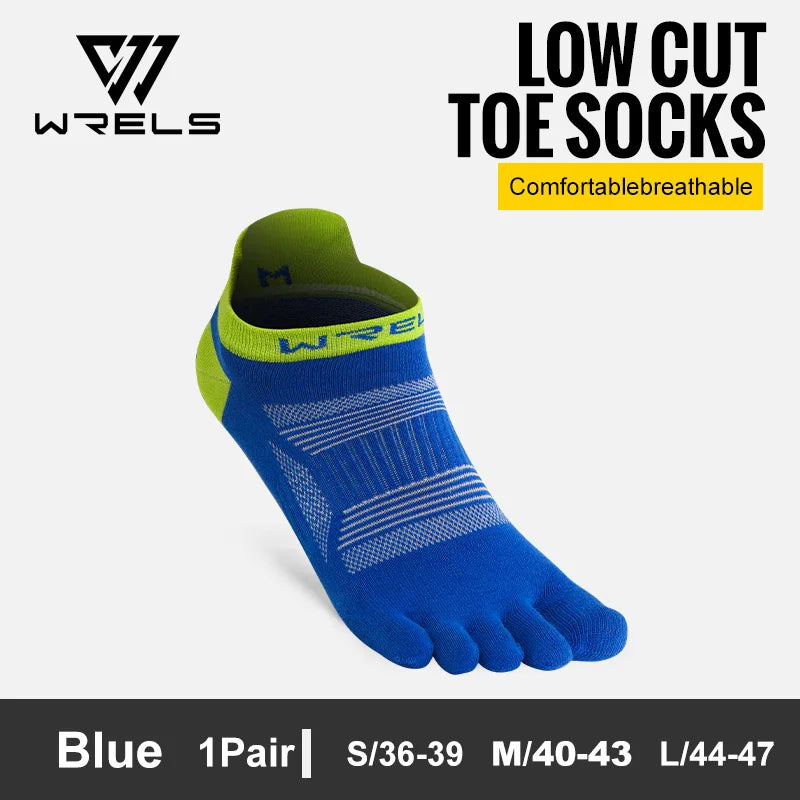 WRELS Zehensocken Laufsocken für Herren Damen Atmungsaktive Fünf-Finger-Socken Hochleistungs-Sport-Fünf-Zehen-Socken