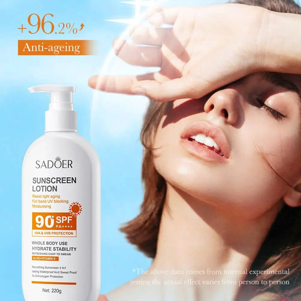 SPF90 PA+++ UVA/UVB Sonnenschutz für den ganzen Körper Anti-Aging Erfrischende Sonnencreme Aloe Vitamin E UV-Schutz Sonnenblocker