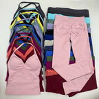 2-teiliges Set Yoga Leggings Set Damen Rückenfreie Tank Tops Hohe Taille Scrunch Gym Anzug Fitness Kleidung Outfit Yoga Set