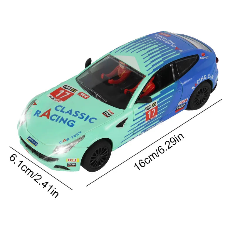 Analoge Slot-Car 1:32 Maßstab Renn-Polizei Spielzeug für Kinder Elektrische Rennstrecke