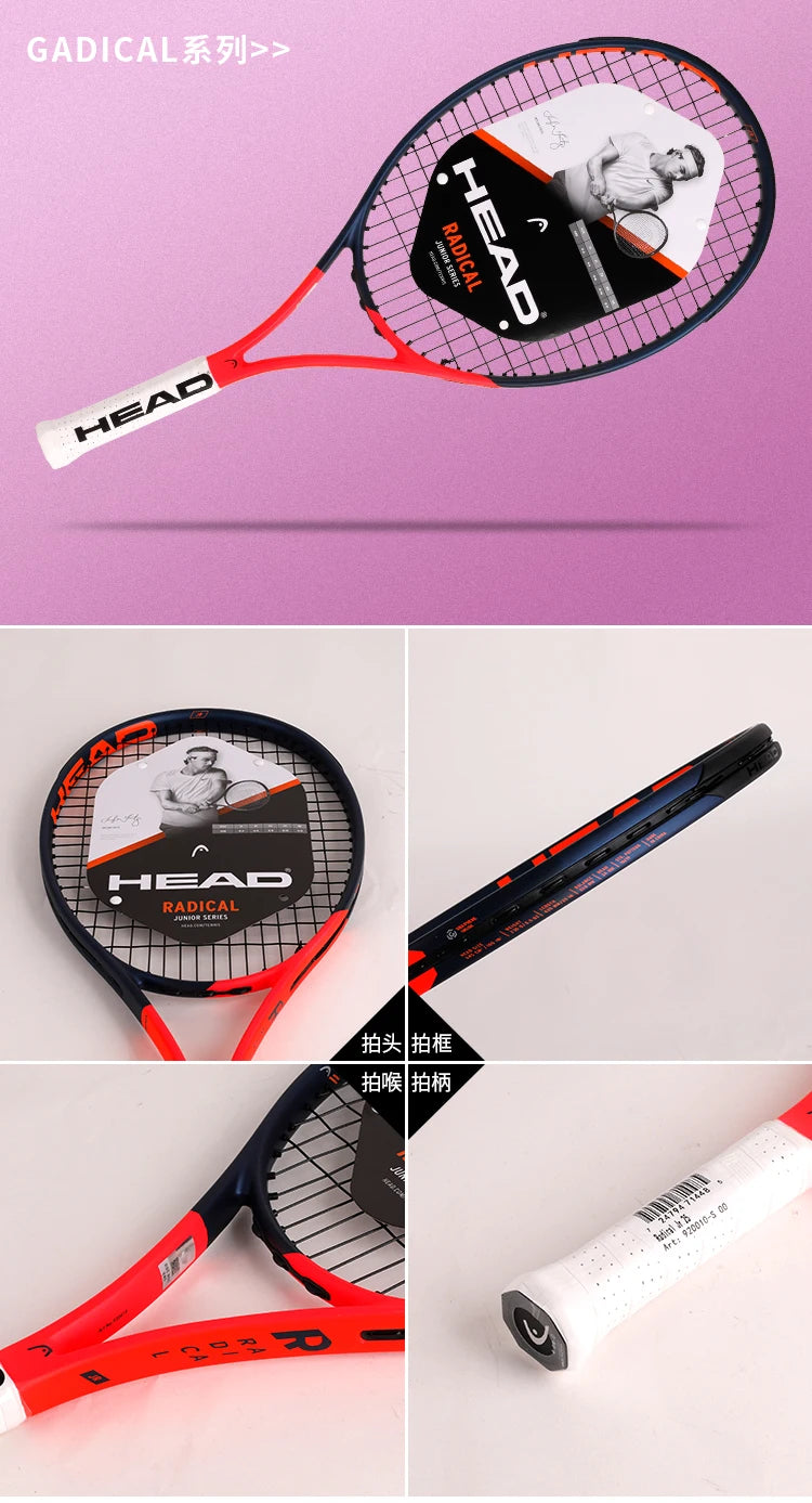 HEAD 2026 Neuer Carbon Tennisschläger für Herren Damen Tenis Raquete Blau