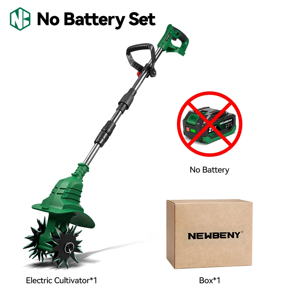 NewBeny Elektrische Gartenfräse Kultivator Vertikutierer Klappbare Bodenhacke Gartenwerkzeug
