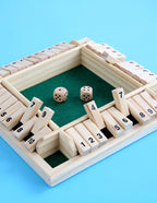 Holzwürfel-Brettspiel Shut The Box für 4 Spieler Klappen & Würfel Spiel Eltern-Kind Interaktion Familienunterhaltung