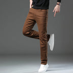 2026 98 % Baumwolle Elastische Baumwolljeans Herren Frühling Slim Straight Denim Hose Komfort Große Größe Koreanische Business Casual Hose