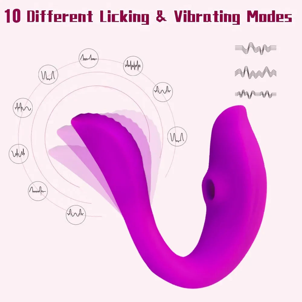 Leistungsstarker kabelloser ferngesteuerter Vibrator tragbarer U-förmiger Dildo-Massager Dual-Kitzler-Stimulation Paar-Sexspielzeug für Frauen