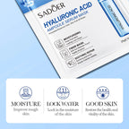 10 St. SADOER 24K Gold Vitamin C Hyaluronsäure Gesichtsmaske Feuchtigkeitsspendend Straffend Hydrierend Gesichtsmasken Hautpflegeprodukte