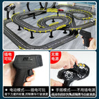 Elektrische ferngesteuerte Slot-Car-Rennbahn, groß, 2 Spieler, wettbewerbsfähig, Dual-Modus, ferngesteuert, einstellbar, Spleißen, Kinder-Erwachsenen-Geschenkset
