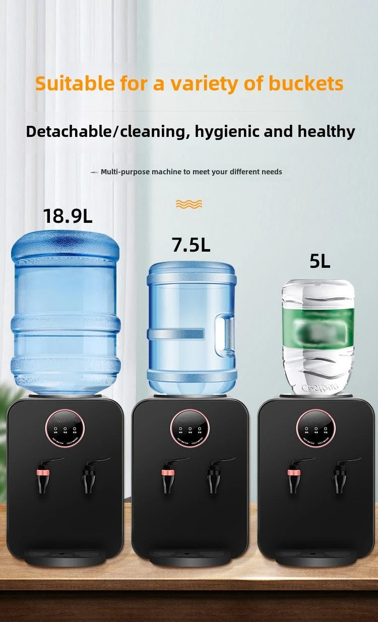 110V 220V Tisch-Kalt-/Heißwasserspender, Haushalts-Eis- & Warm- & Heißwasserbereiter mit automatischer Temperaturregelung