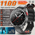 2026 Neue T-Rex3 Pro 1100mAh Akku Smartwatch GPS-Route 5ATM Wasserdicht Sport Lauf-Tracker Outdoor Kompass Militär-Smartwatch