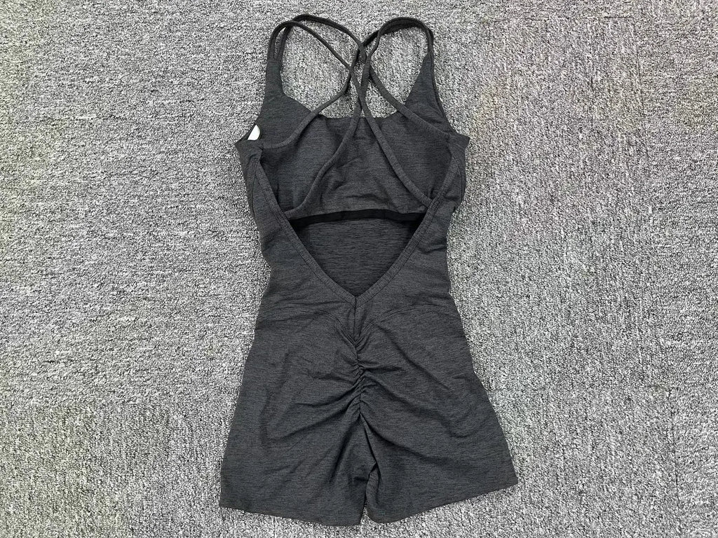 Gepolsterter Activewear Gym Yoga Bodysuit Damen Fitness Kleidung Damen Workout Weibliche Sportoutfit Anzüge Trainings Jumpsuit