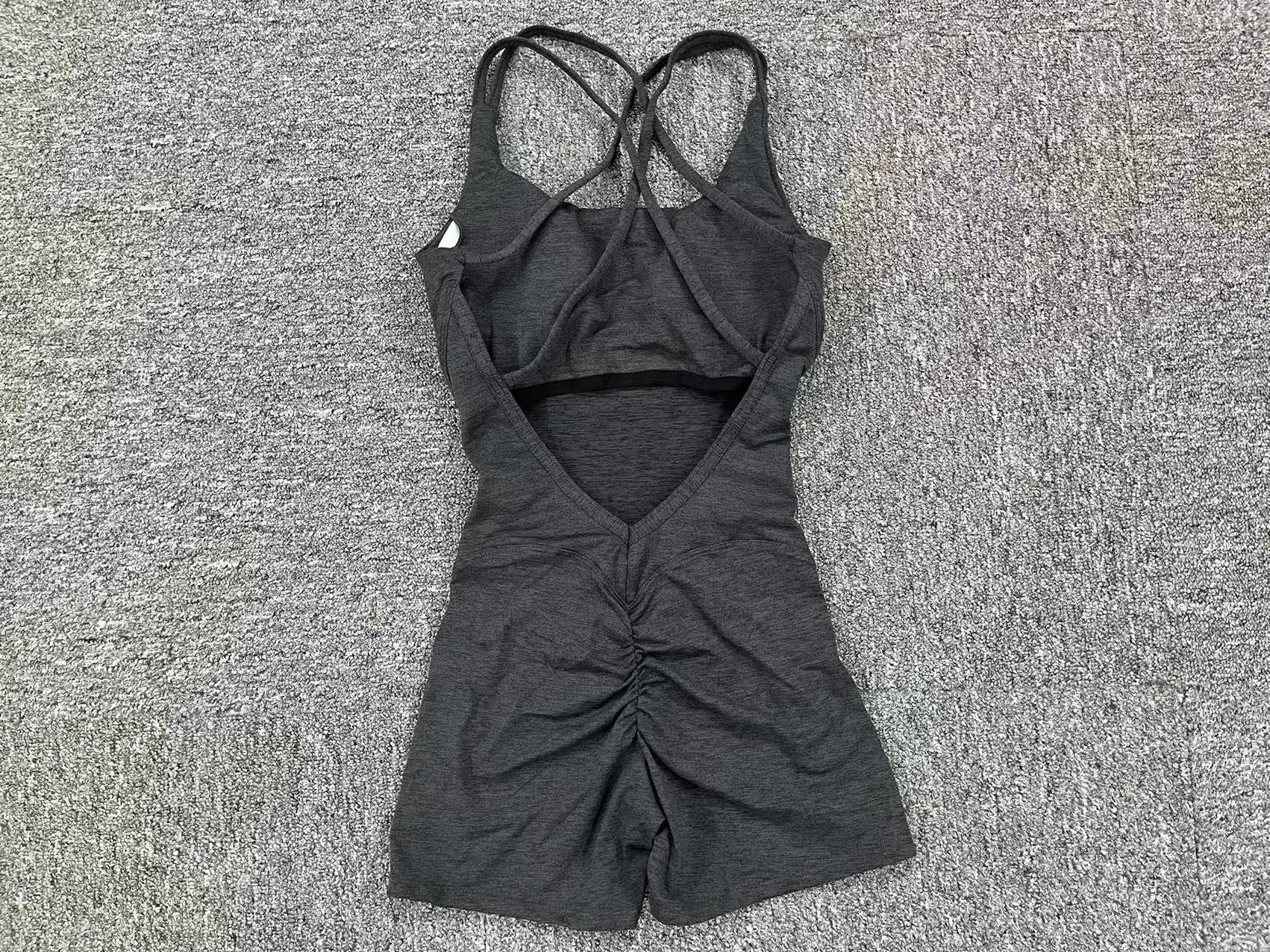 Gepolsterter Activewear Gym Yoga Bodysuit Damen Fitness Kleidung Damen Workout Weibliche Sportoutfit Anzüge Trainings Jumpsuit