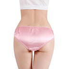 Damen 100% Maulbeerseide seidiger Slip Mode Spitze Brief Große Größe Bequeme Atmungsaktive Einfarbige Dessous Nahtlose Unterwäsche