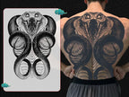 Magic Juice Tinte Wasserdichte Tattoo Aufkleber Große Größe Kräutersaft Temporäre Tattoos Männer Body Art Drache Tiger