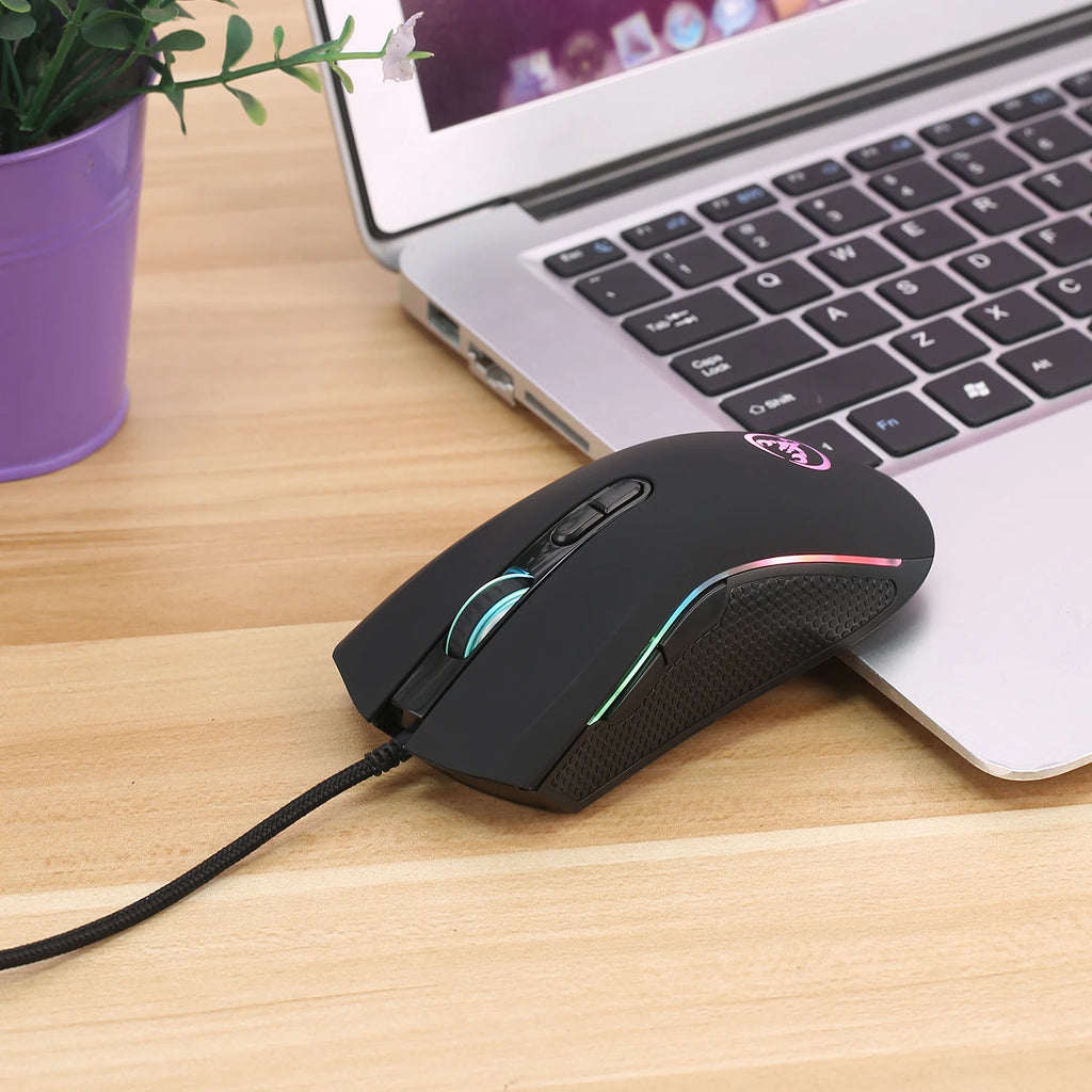 Neues kabelgebundenes 61-Tasten-Tastatur-Set in Weiß-Schwarz, RGB-Gaming-Maus, Büropaket, Tastatur-Maus-Kombinationen mit Hintergrundbeleuchtung für PUBG-Gamer