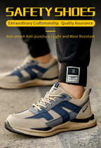 Sicherheitsschuhe Herren mit Stahlkappe Anti-Smash Arbeitsschuhe Sneaker Leicht Stichschutz Unzerstörbare Schuhe Dropshipping