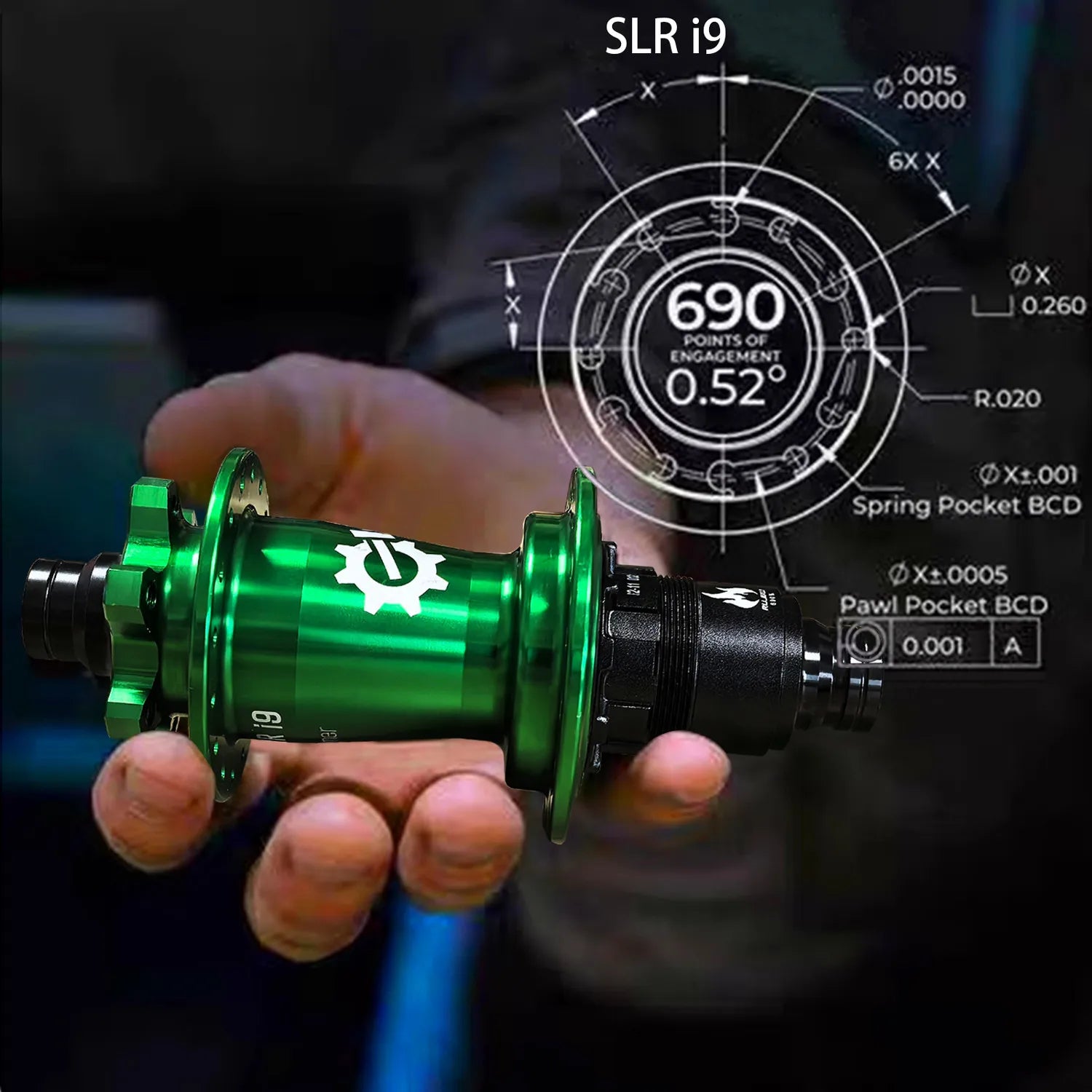 690 rings RUJIXU-MTB Hub Single Speed Locks, CNC Machining, Aluminum Alloy, 32 Holes,  135x10mm, DJ Bike Hubsets, 6Claw, 2 Teeth Secondary image