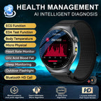 2026 Neue genaue Körpergesundheitsanalyse Smartwatch Herren EKG Blutfette Harnsäure Blutdruck Körperfett Sprachanruf Smartwatch