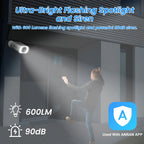 ANRAN 2K Solar-Überwachungskamera 3/5MP Outdoor Funk 2.4G WIFI Kamera Akku-Cam Flutlicht Farbe Nachtsicht NVR kann nicht hinzugefügt werden