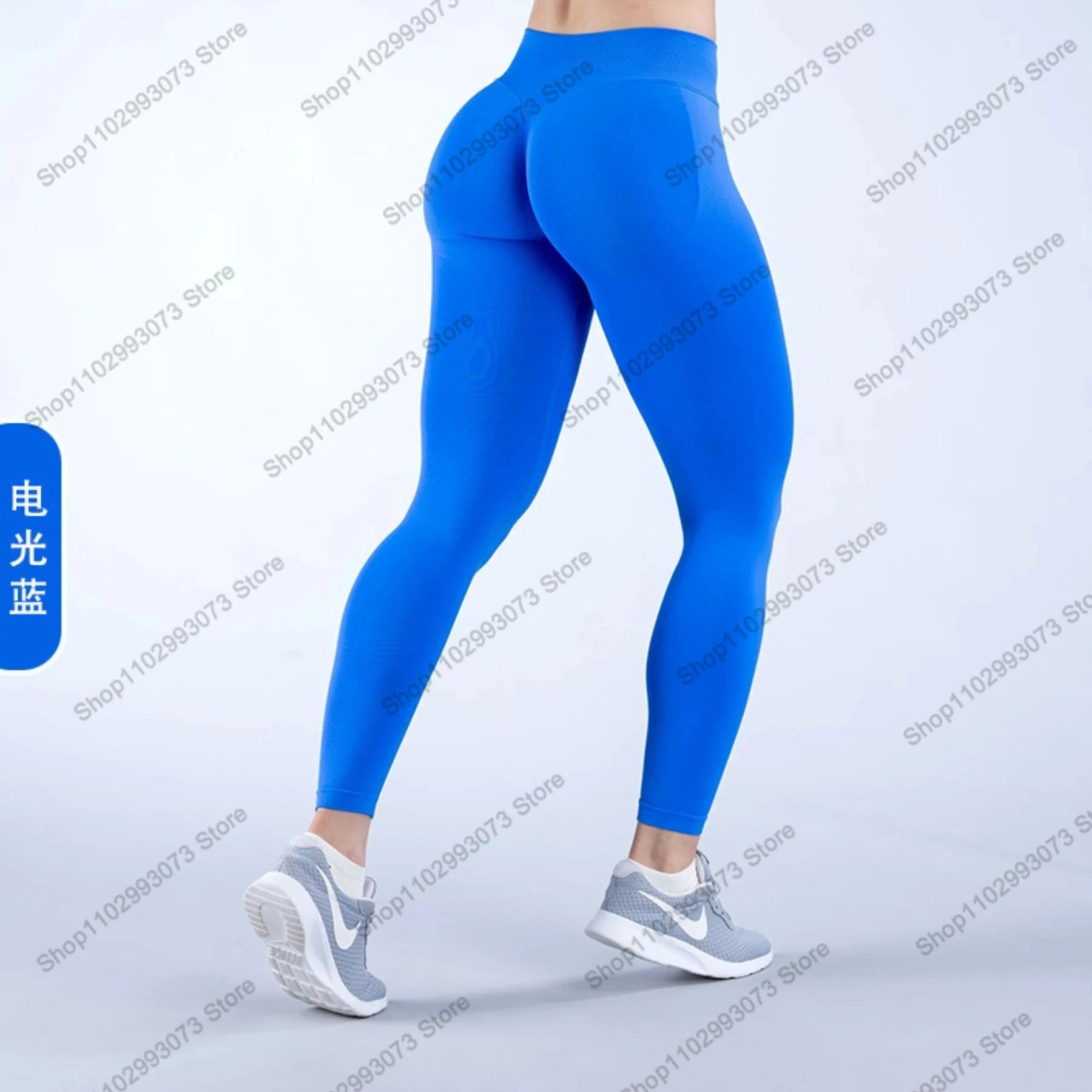 Damen High Waist Nahtlose Yoga Leggings Bauchkontrolle Po-Lifting Workout Hose Weiche Athletic Leggings für Fitnessstudio Fitness Laufen