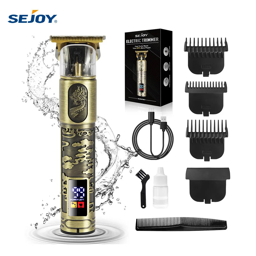 SEJOY SEJOY Professionelle Präzisionshaarschneidemaschine für Herren USB-C-Schnellladung Bart-/Körper-/Haartrimmer | Präzisions-Elektrorasierer