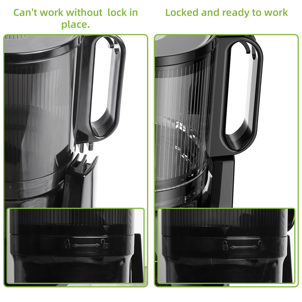 BioloMix Kaltpress-Entsafter, mit 130 mm Einfüllschacht, für ganze Früchte und Gemüse, hohe Saftausbeute, BPA-freier Slow Masticating Juicer