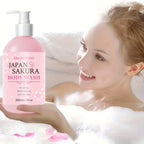 Sakura Duschgel Lang anhaltende Feuchtigkeit Glatt Langanhaltender Duft Sanfter Schaum Körperreinigung Badeprodukt 200ml