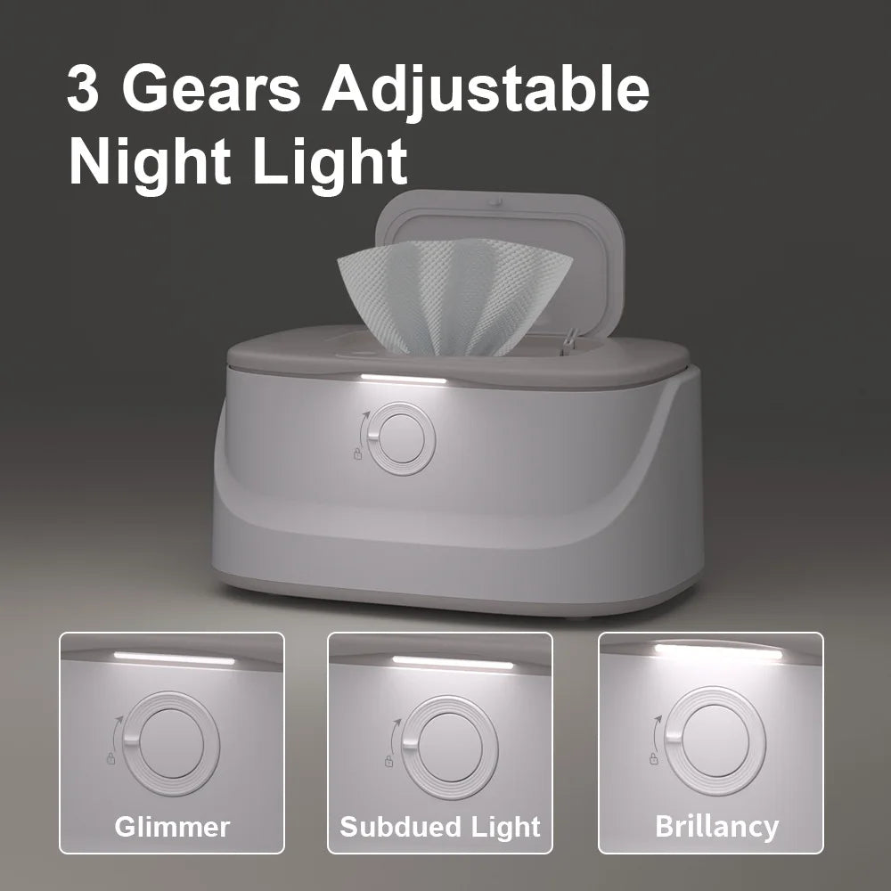 USB Powered Baby Wet Wipes Warmer Night Light Car Hanging Constant Temperature Wet Wipes Dispenser Box Wipes Warming