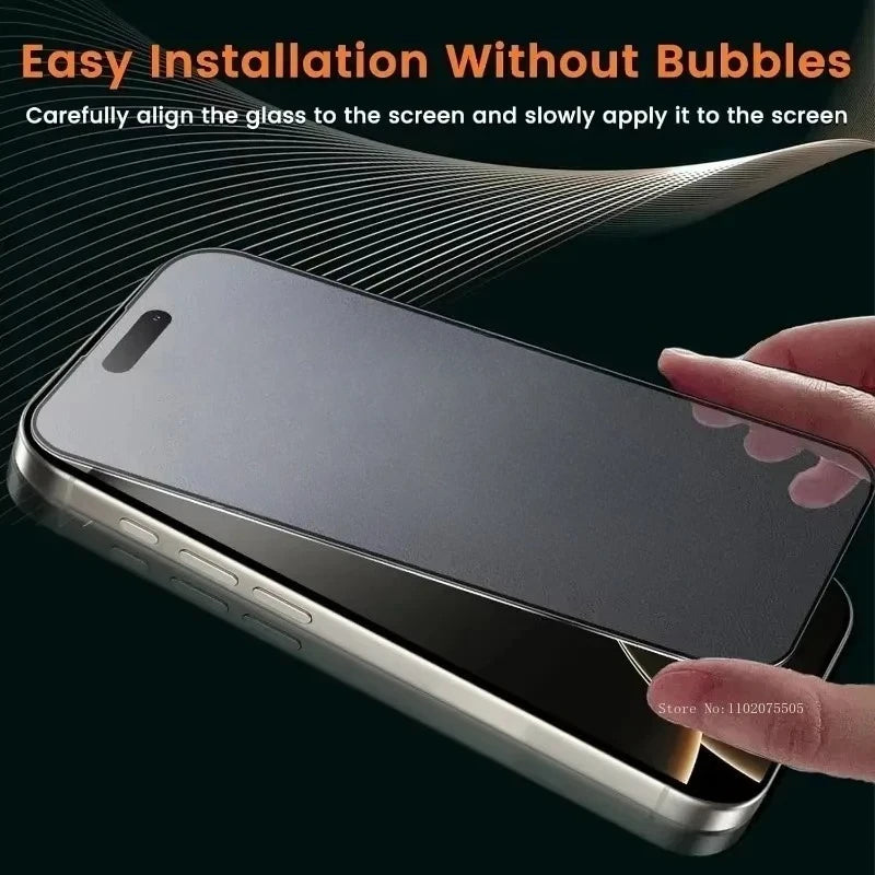 3 Stück mattierte Displayschutzfolie aus gehärtetem Glas für iPhone 17 16 15 14 Pro Max 17 Air Displayschutzfolie für iPhone 13 12 11 Pro 16e 15 Plus XS XR