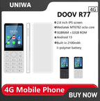 NEUES DOOV R77 4G Touch-Tastatur Google Phone Android 13 2,8" Bildschirm 3GB+32GB 2100mAh Volte Anruf Whatsapp Handy Hebräisch Arabisch Telefon
