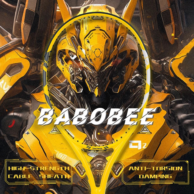 BaboBee Tennisschläger aus 100 % Vollcarbon, Premium-Profi-Schläger, inklusive Tasche und Overgrip, 25-29 kg besaitet, ultraleicht 265 ± 5 g Hauptbild
