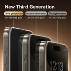 Joyroom 1/2 Stk. 20° Anti-Spionage-Glas für iPhone 16 15 Pro Max Glas für iPhone 16 15 14 13 12 11 Pro Max Blickschutzfolie