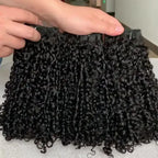 Pixie Locken Echthaar Weave Bundle mit Verschluss Brazilian Echthaar Weave Extensions 100% Echthaar Tressen HD Lace Verschluss