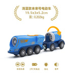 Hölzernes Elektroauto-Set Magnetischer Elektrozug mit kleiner Puppe Druckguss-Steckspielzeug-Set Kompatibel mit Eisenbahn-Holzschienenbahn