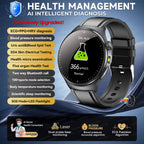 2026 Neue Mikrophysikalische Untersuchung Gesundheits-Smartwatch Herren EKG Harnsäure Lipide Blutdruck BT Anruf Smartwatch Für Android IOS