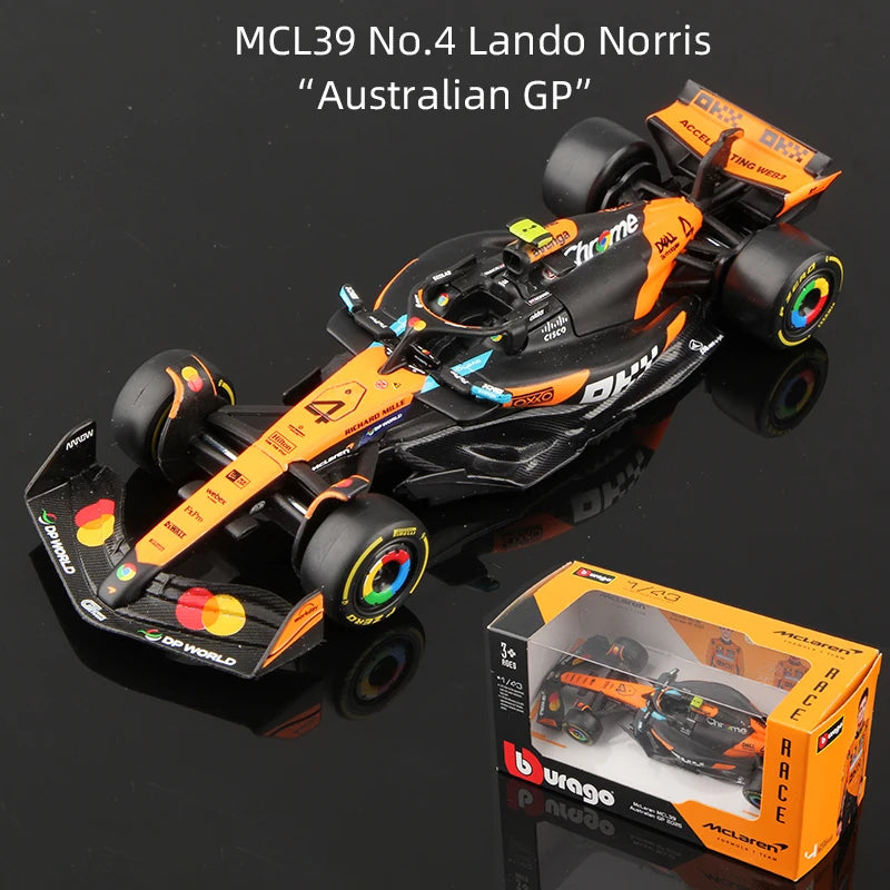 Bburago 1:43 2025 F1 Legierungsauto Modell Formel Racing Die Cast Spielzeug SF25 RB21 W16 MCL39 Red Bull Mercedes Ferrari McLaren