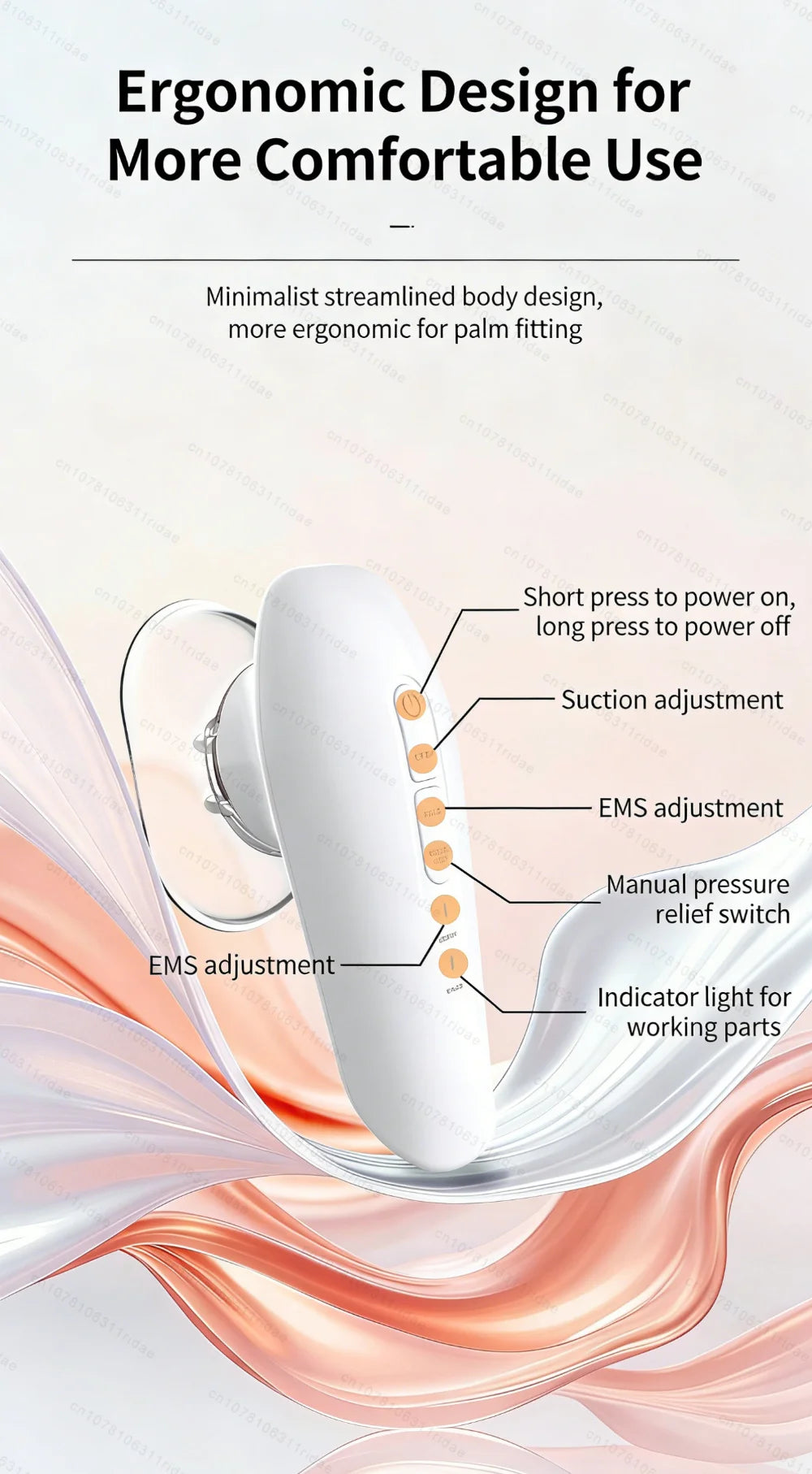 Elektrisches Fett Cellulite EMS Entfernung Bauchmassagegerät Starke Saugkraft Tiefenmassage Körperstraffungsgerät Anti Cellulite