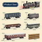 Kinder Retro Elektro-Dampfzug Schienenspielzeug Klassische Eisenbahn Güterzug Hochgeschwindigkeitsstrecken Zugmodell Jungen Spielzeug Weihnachtsgeschenk
